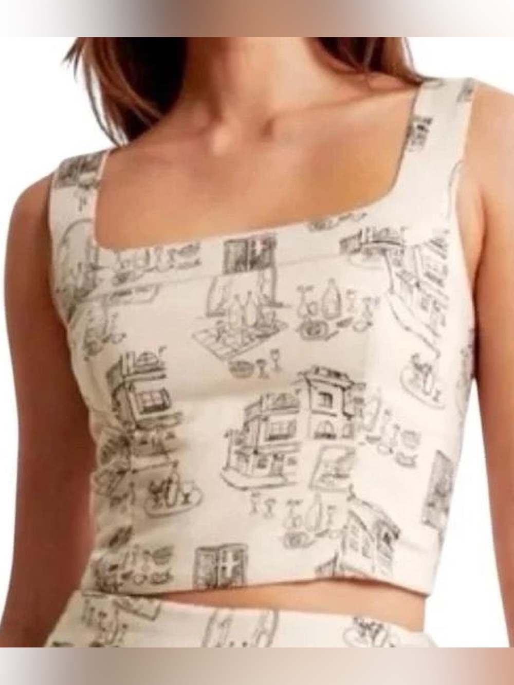Abercrombie & Fitch Women's Cream and White Top